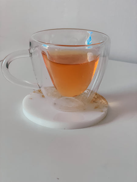 White Resin Coasters