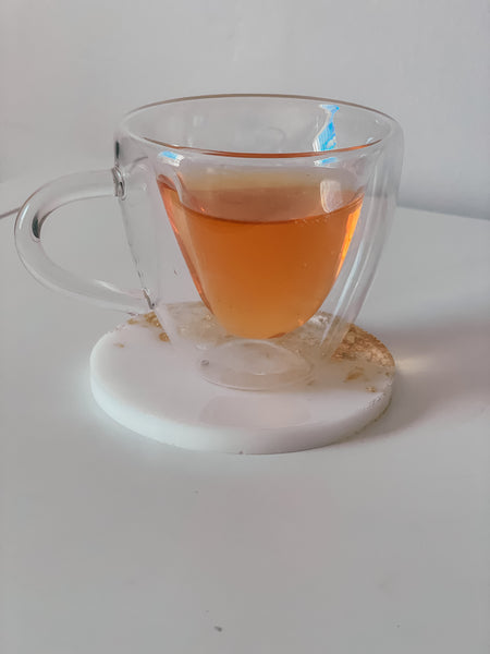 White Resin Coasters