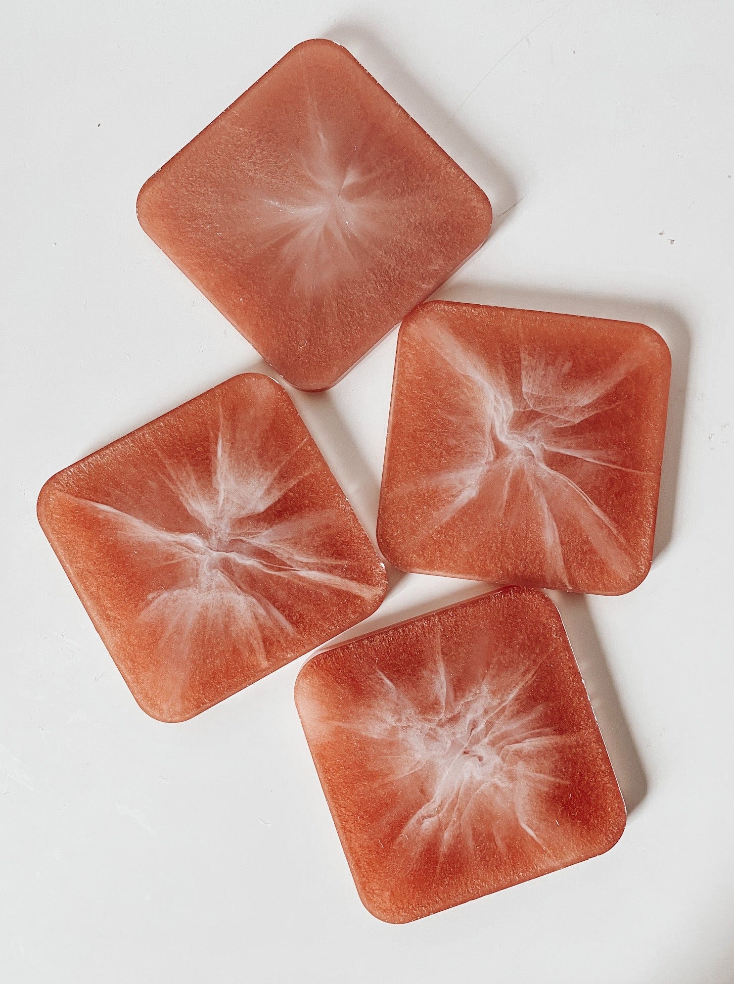 Rose Quartz Resin Coasters