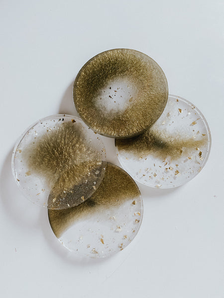 Green Resin Coasters