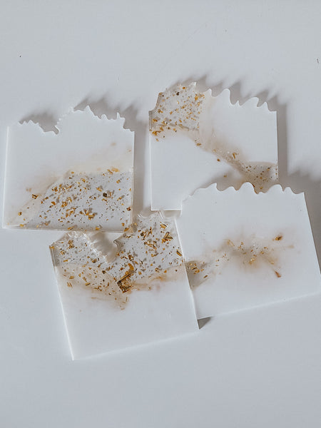 White Resin Coasters