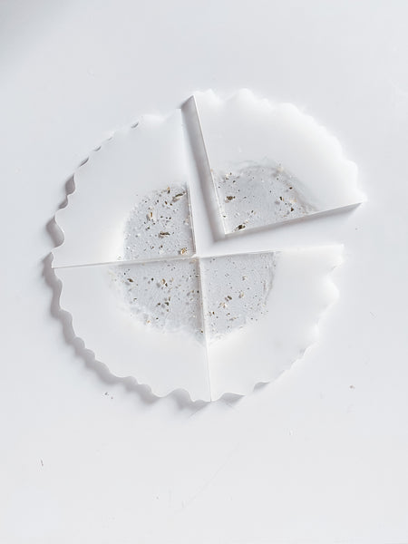 White Resin Coasters